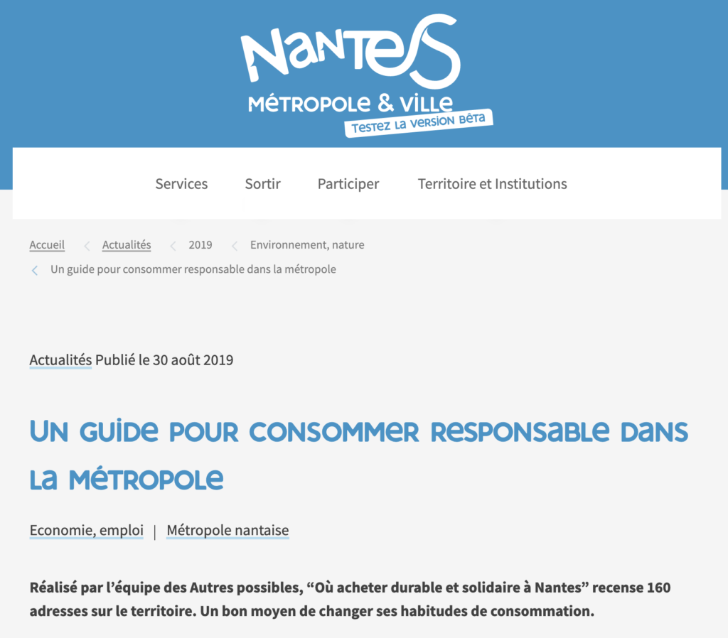 Article Nantes Métropole